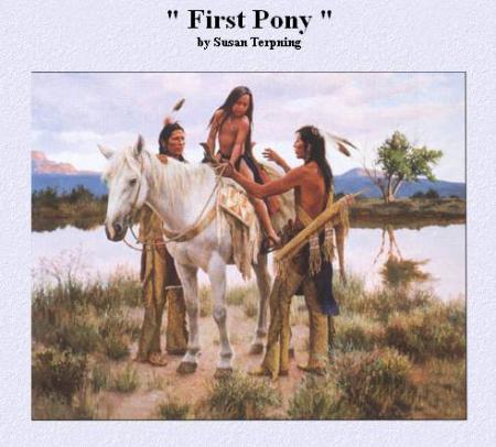 Enfant indien et son premier poney